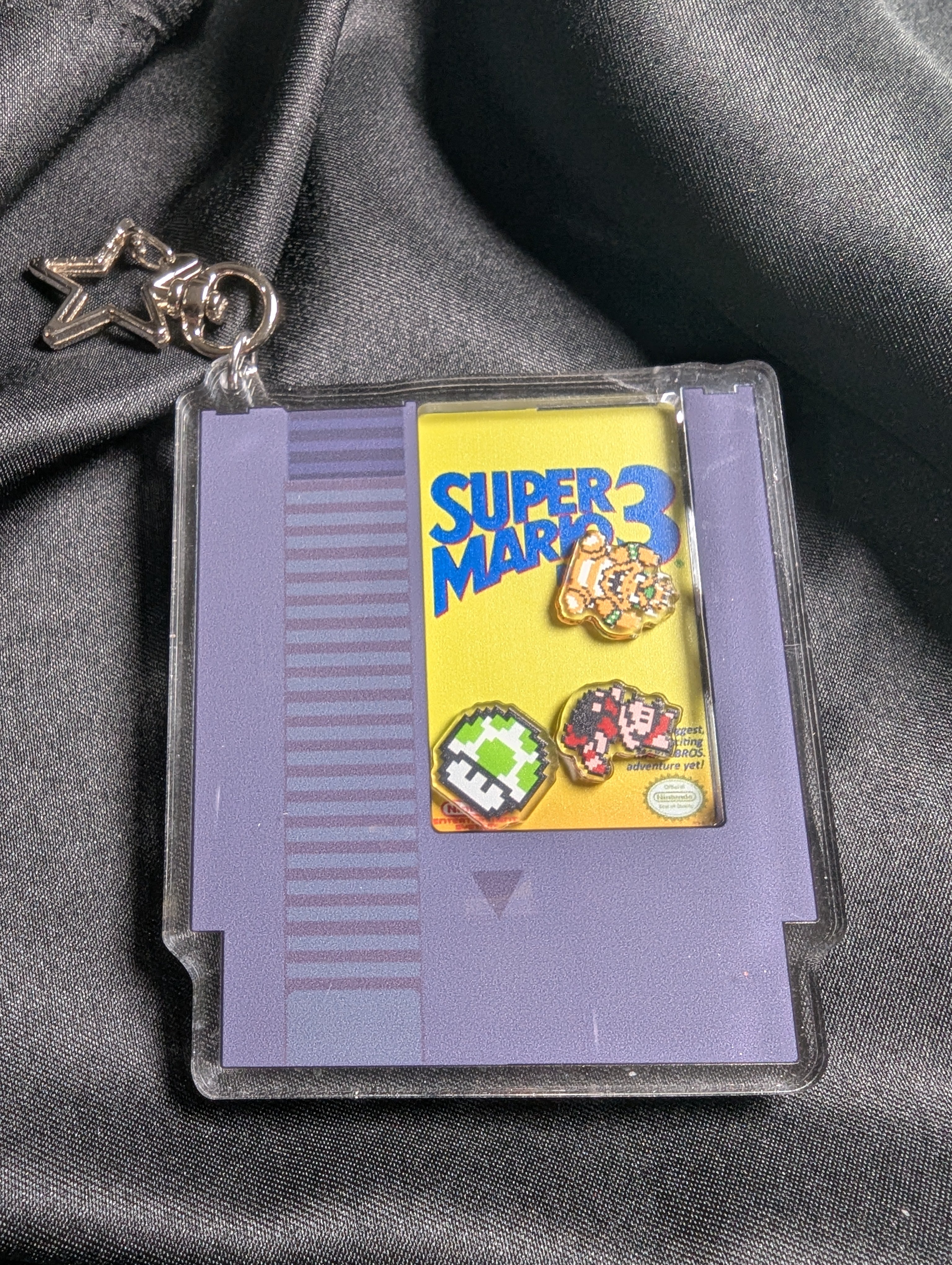 Nintendo NES Super Mario 3 Inspired Shaker Keychain