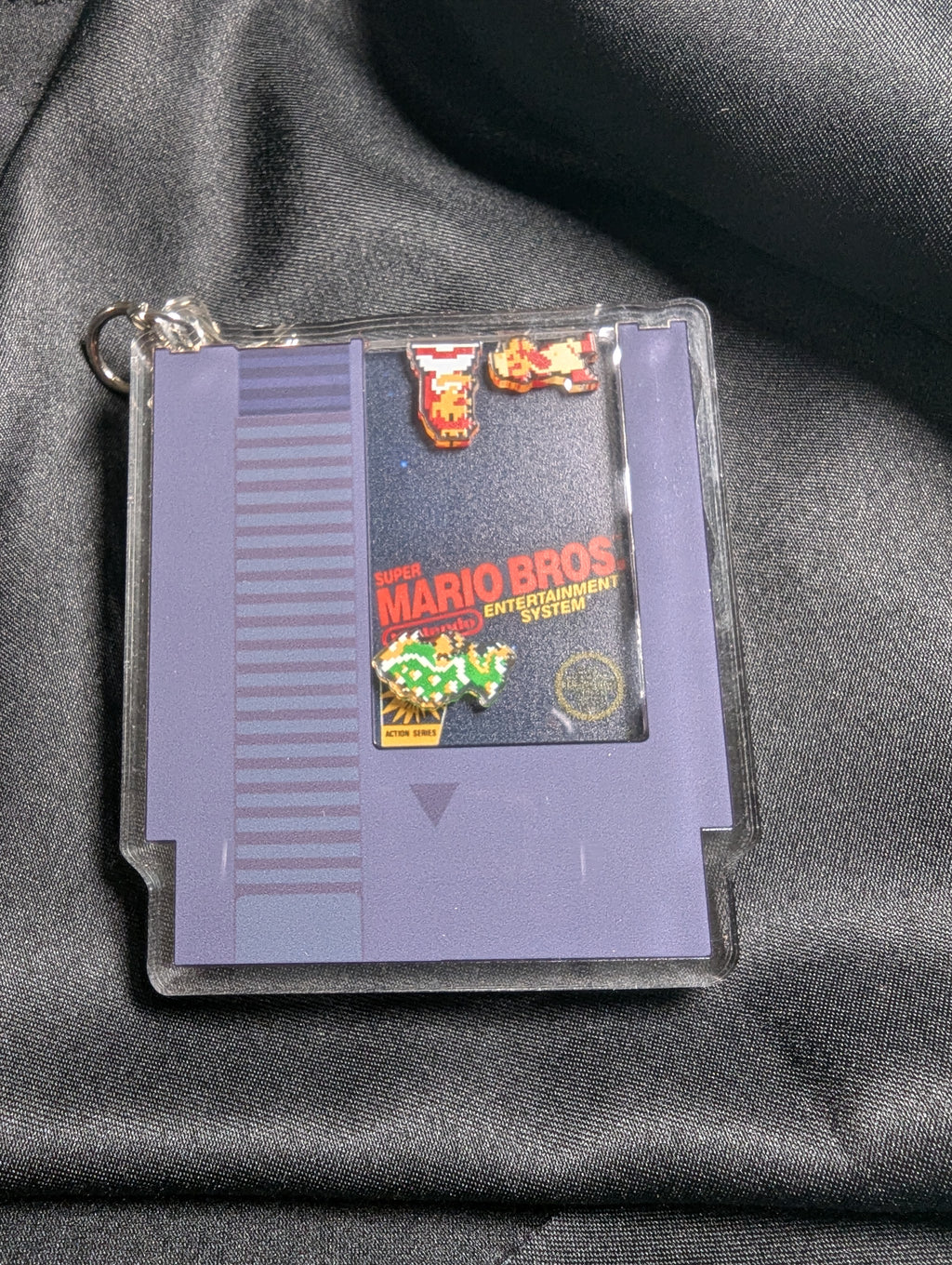 Nintendo NES Super Mario Bros Inspired Shaker Keychain