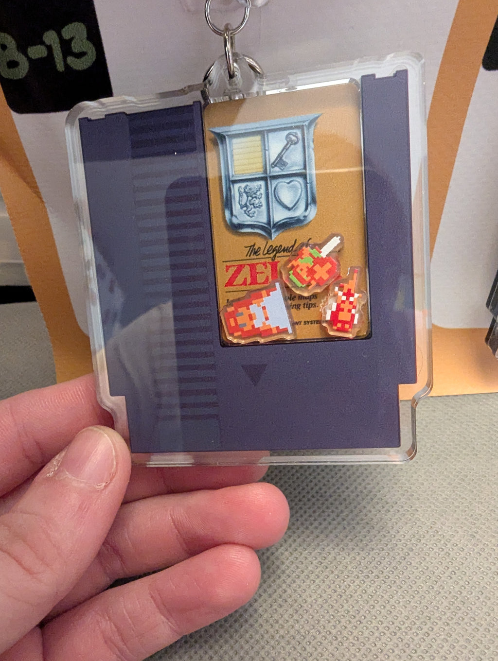 Nintendo NES Legend of Zelda Inspired Shaker Keychain