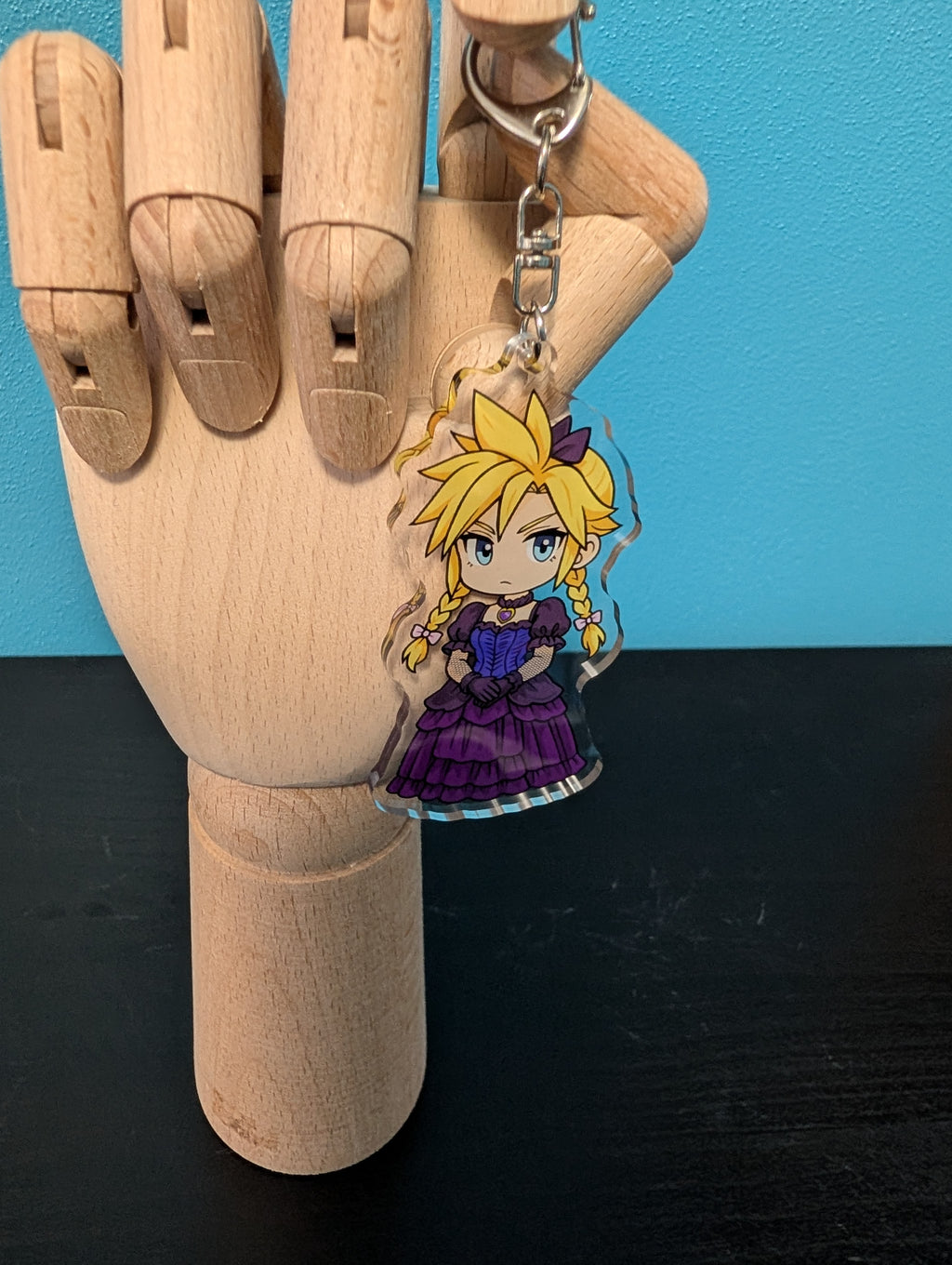 Chibi Final Fantasy Inspired Cloud Keychain