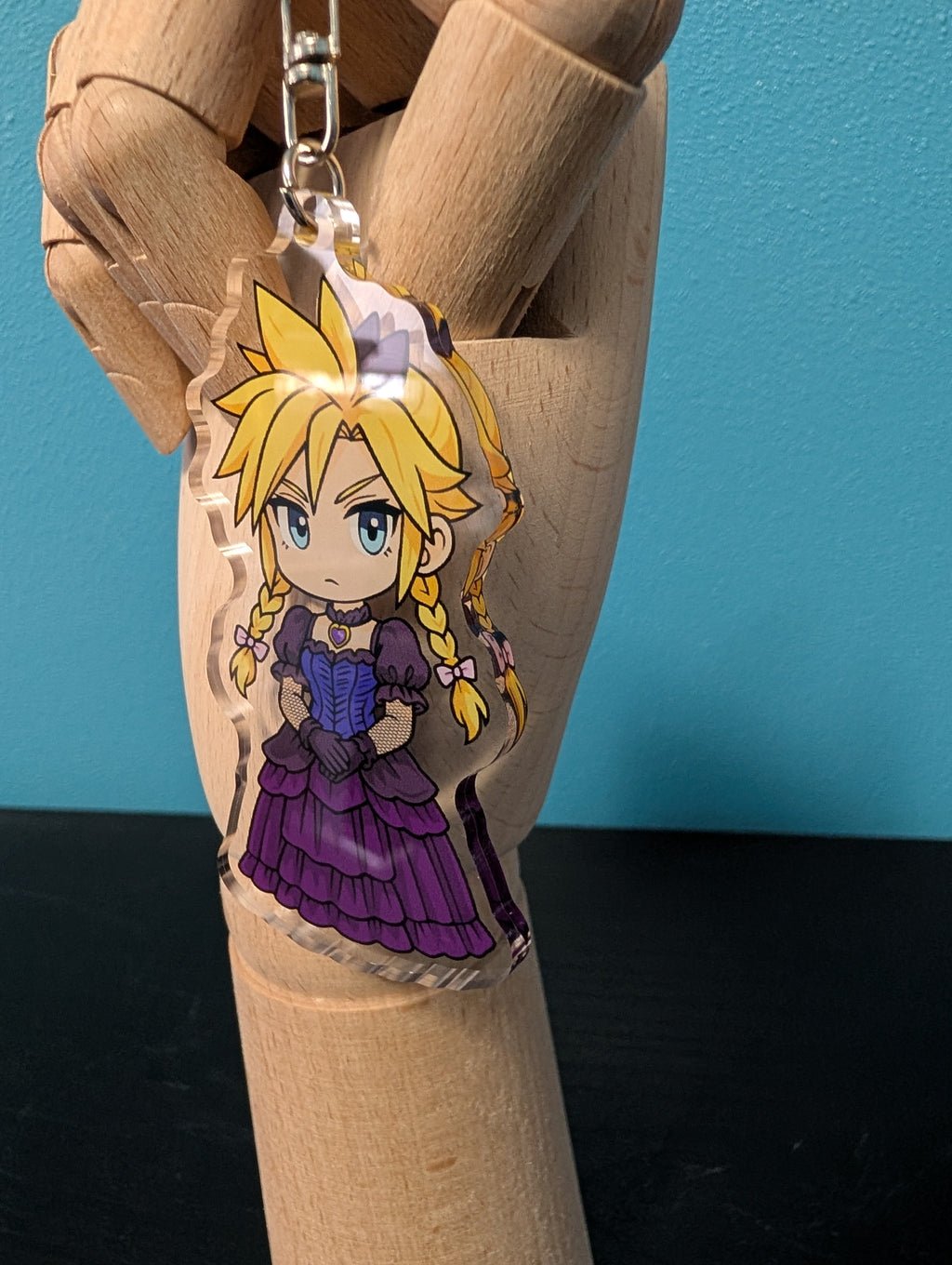 Chibi Final Fantasy Inspired Cloud Keychain