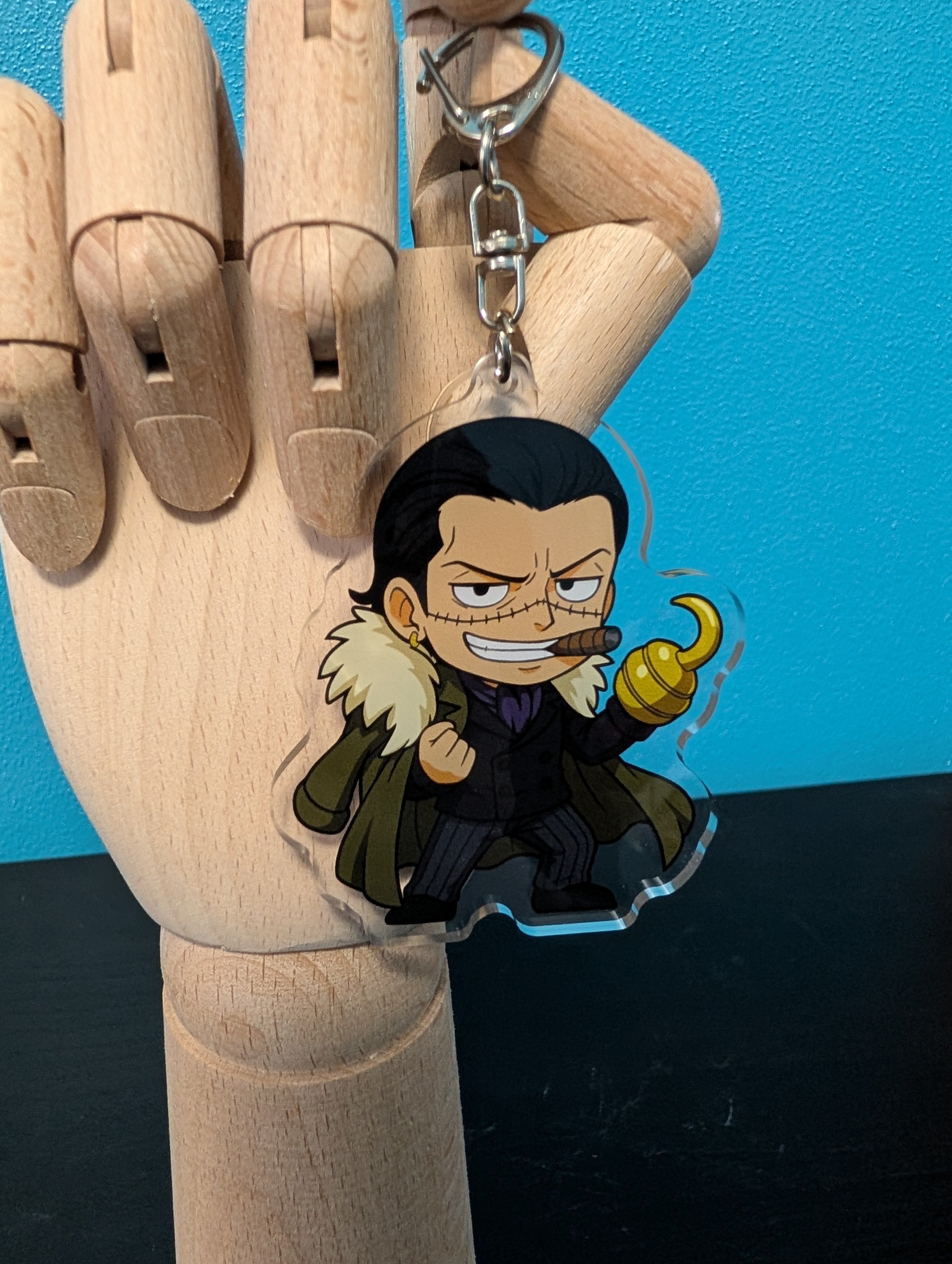 Chibi One Piece Inspired Crocodile Keychain
