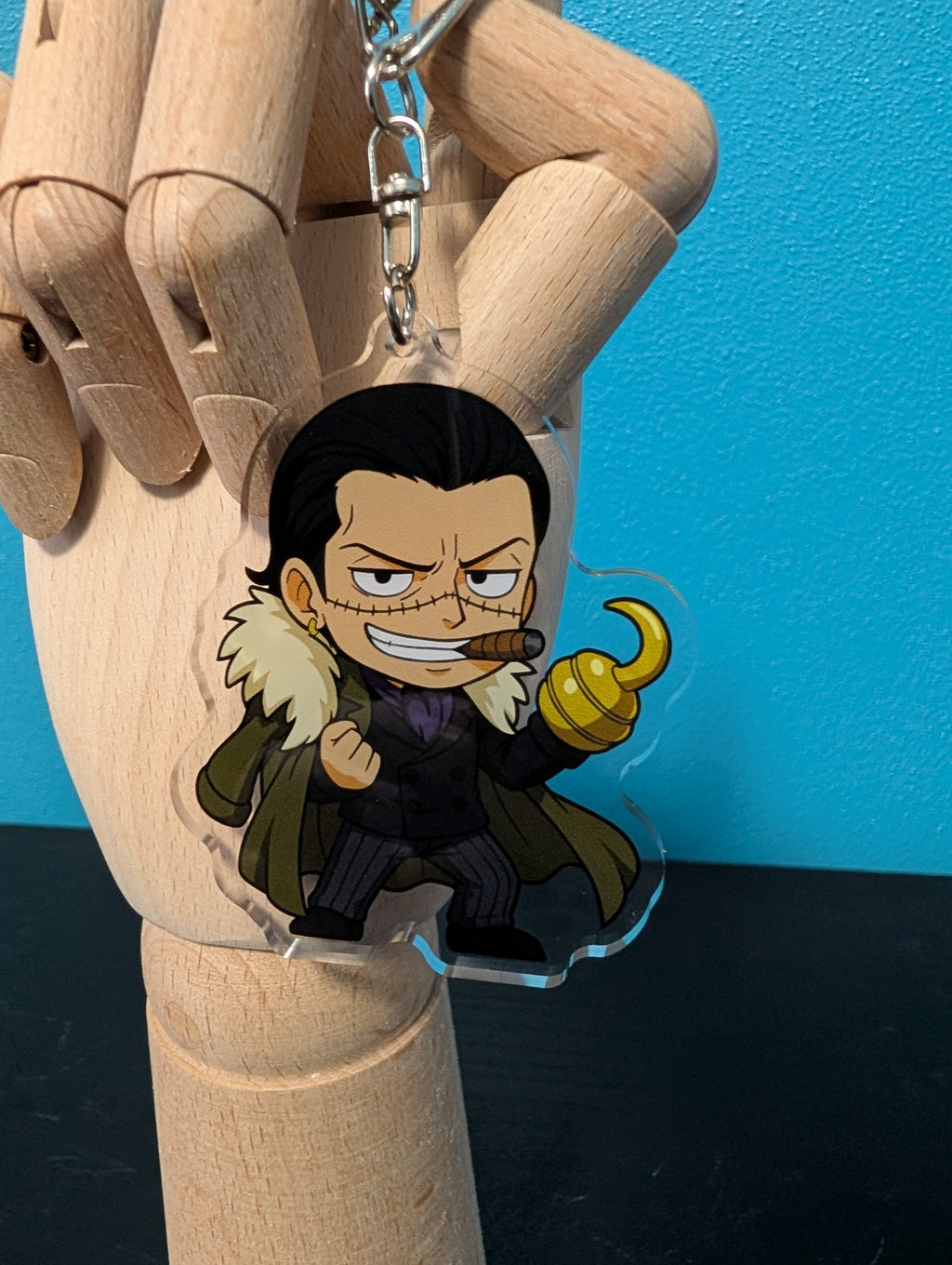 Chibi One Piece Inspired Crocodile Keychain