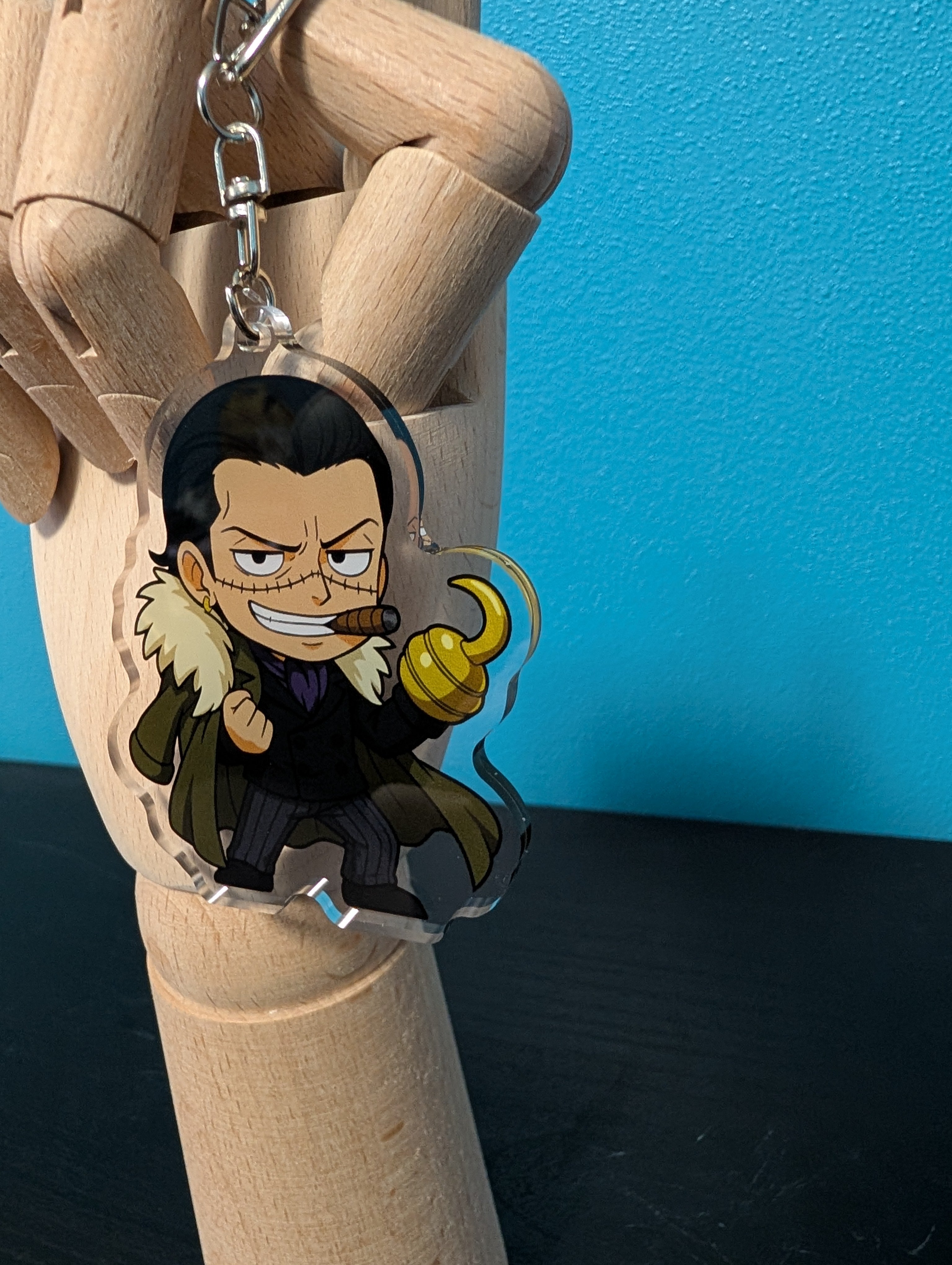 Chibi One Piece Inspired Crocodile Keychain