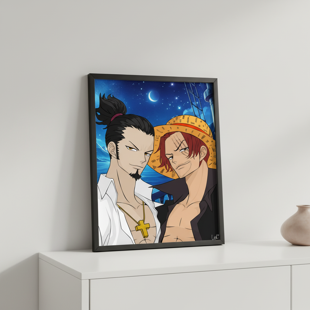 Mihawk x Shanks Art Print
