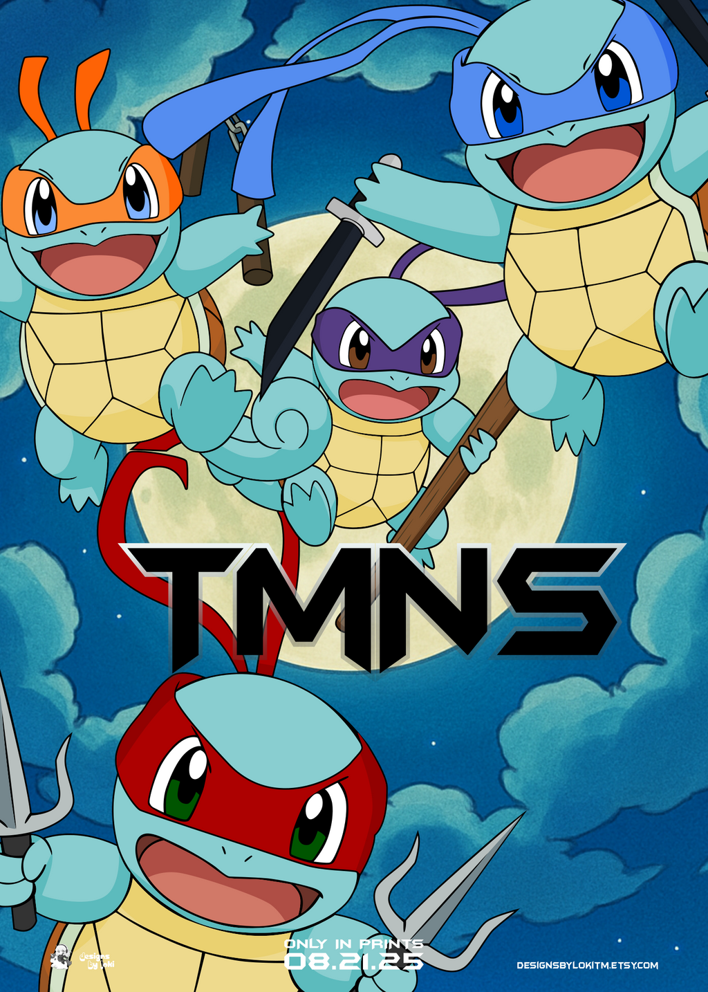 Teenage Mutant Ninja Squirtles Movie Poster Art Print