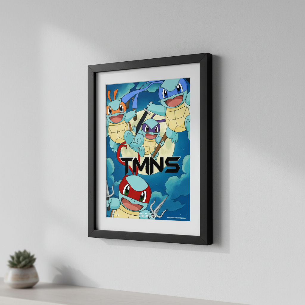 Teenage Mutant Ninja Squirtles Movie Poster Art Print