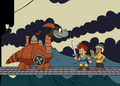Tooney Lunes Dino Tank Art Print