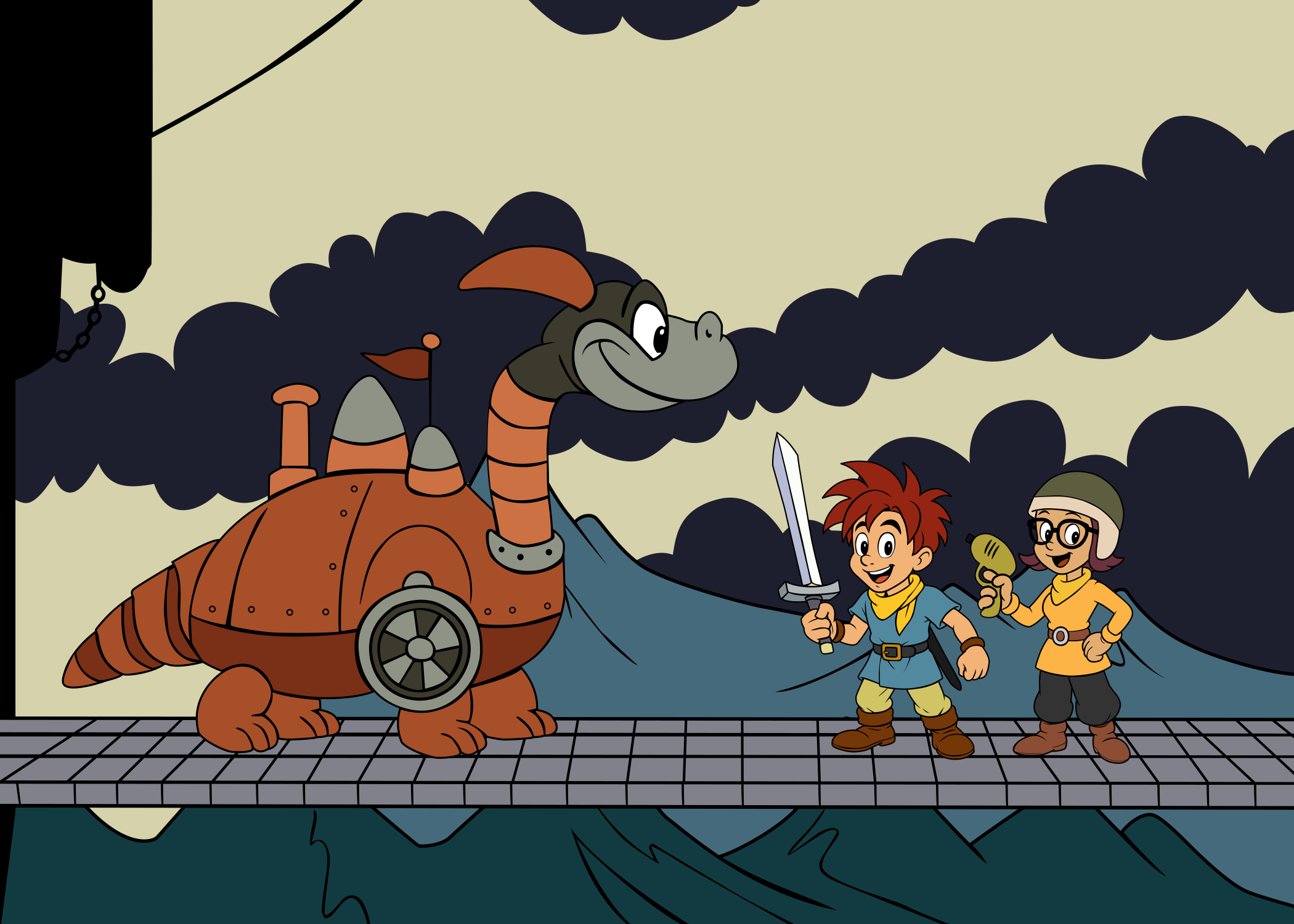 Tooney Lunes Dino Tank Art Print