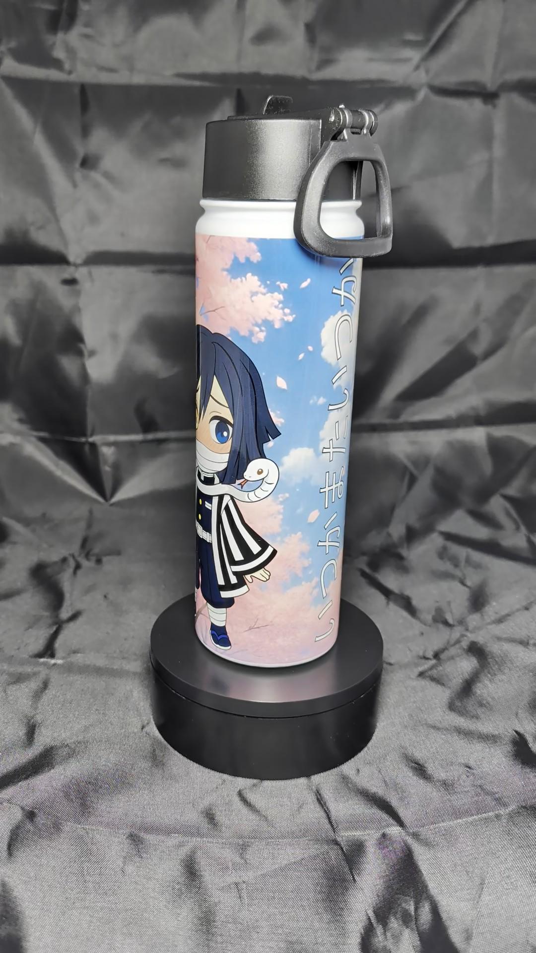 22 Oz Waterbottle inspired by Demon Slayer Mitsuri and Obanai