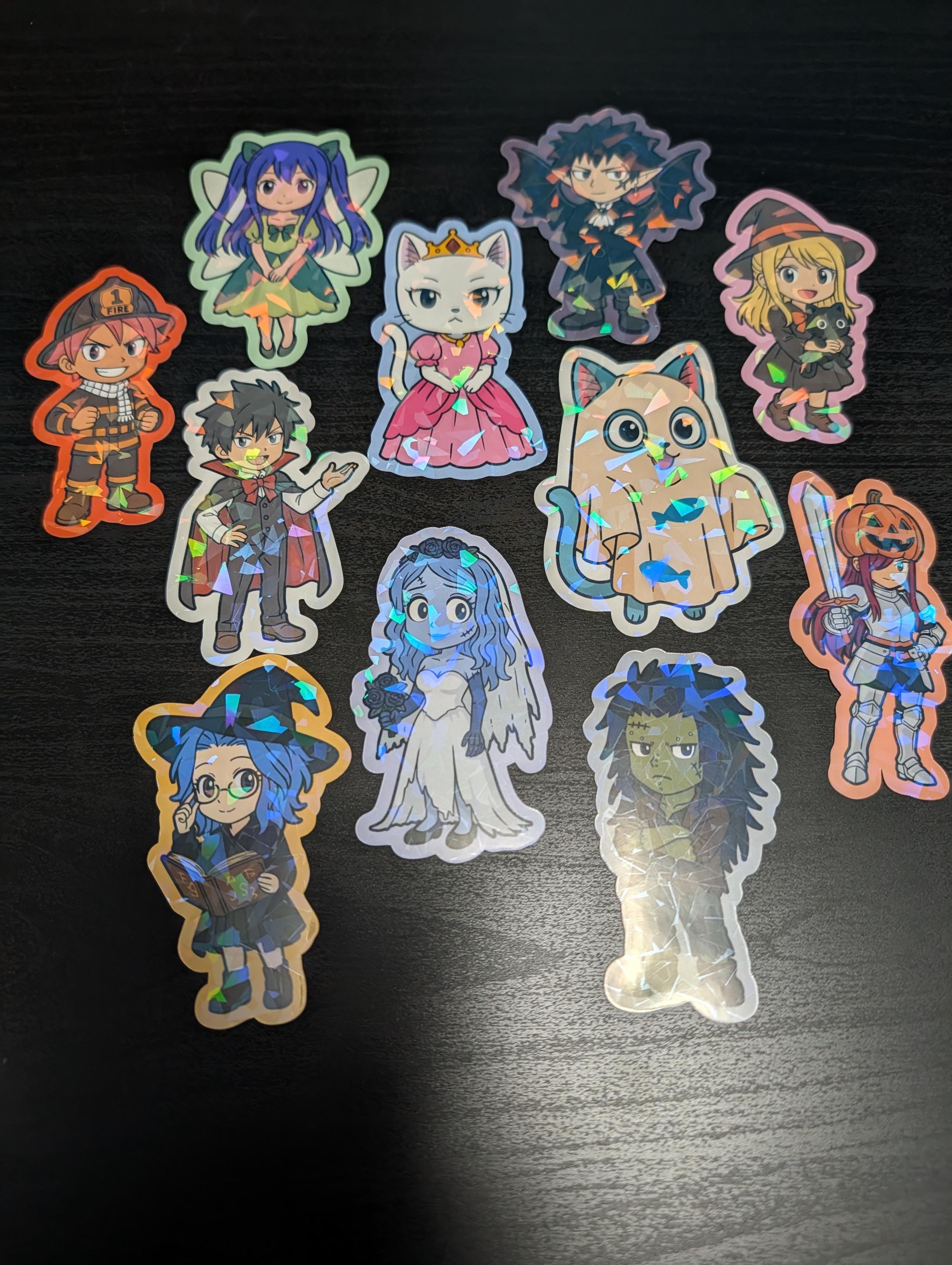 Fairy Tail Inspired Halloween Party Stickers