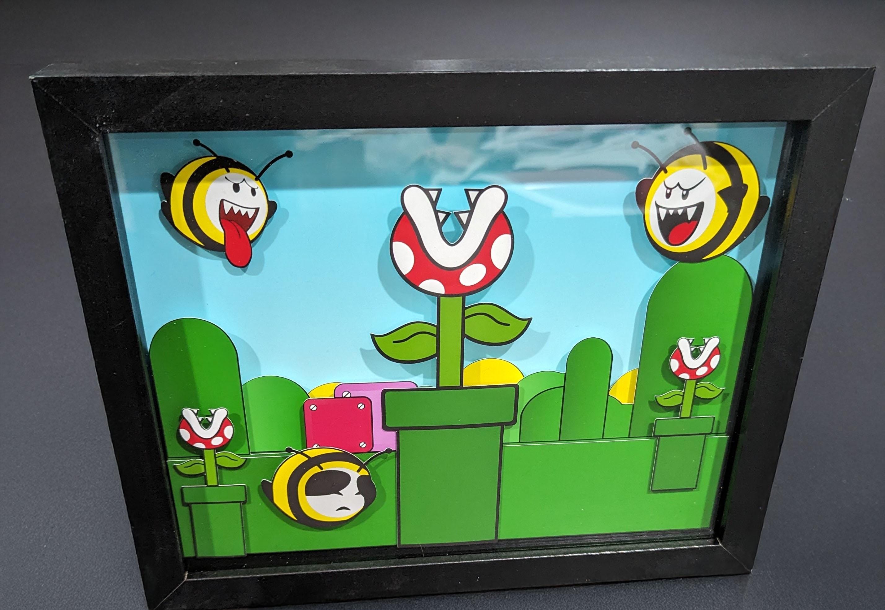 Boo Bees Super Mario Inspired Shadow Box