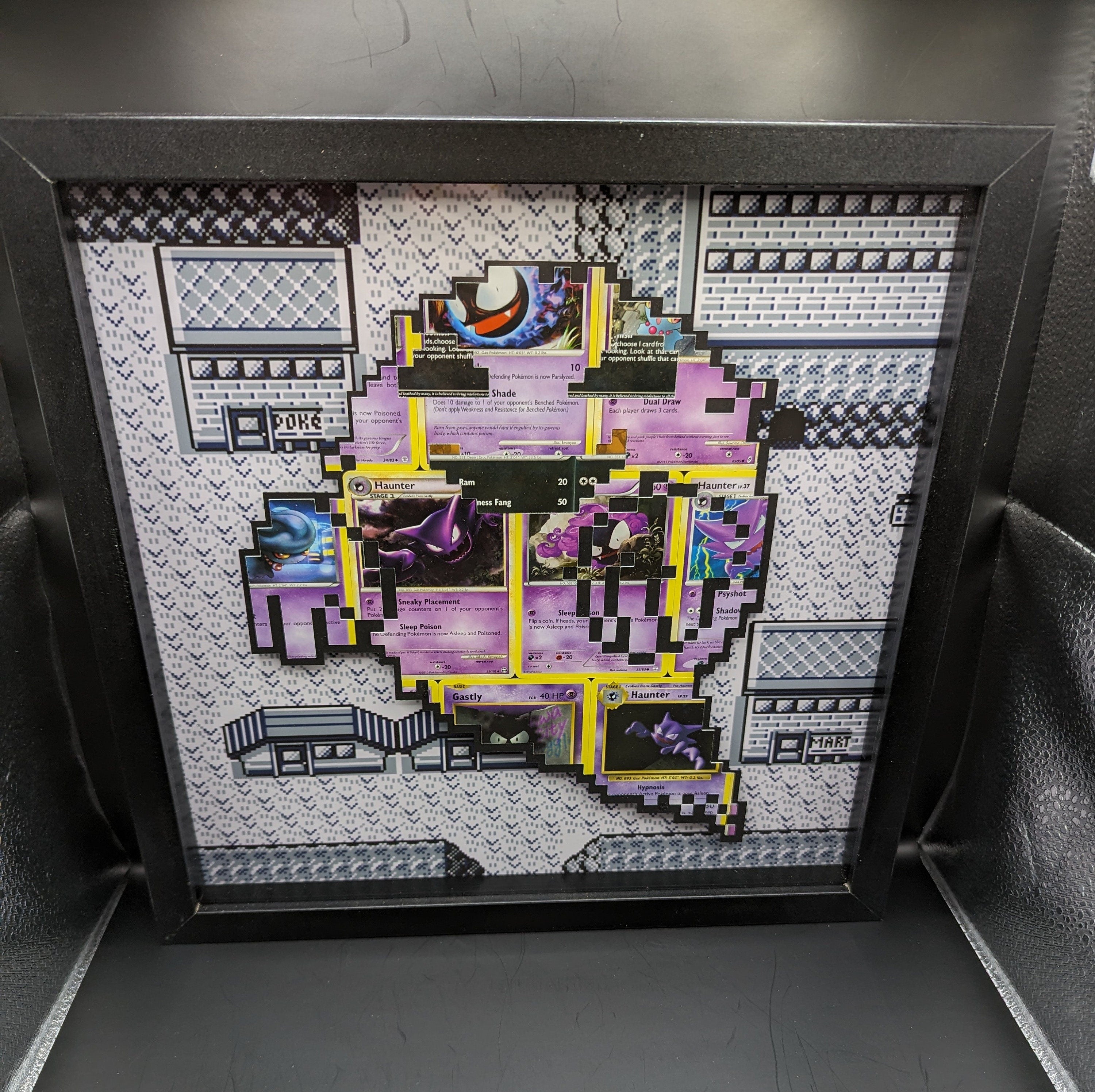 Ghost Sprite Pokemon Card Die Cut 12x12 Shadow Box