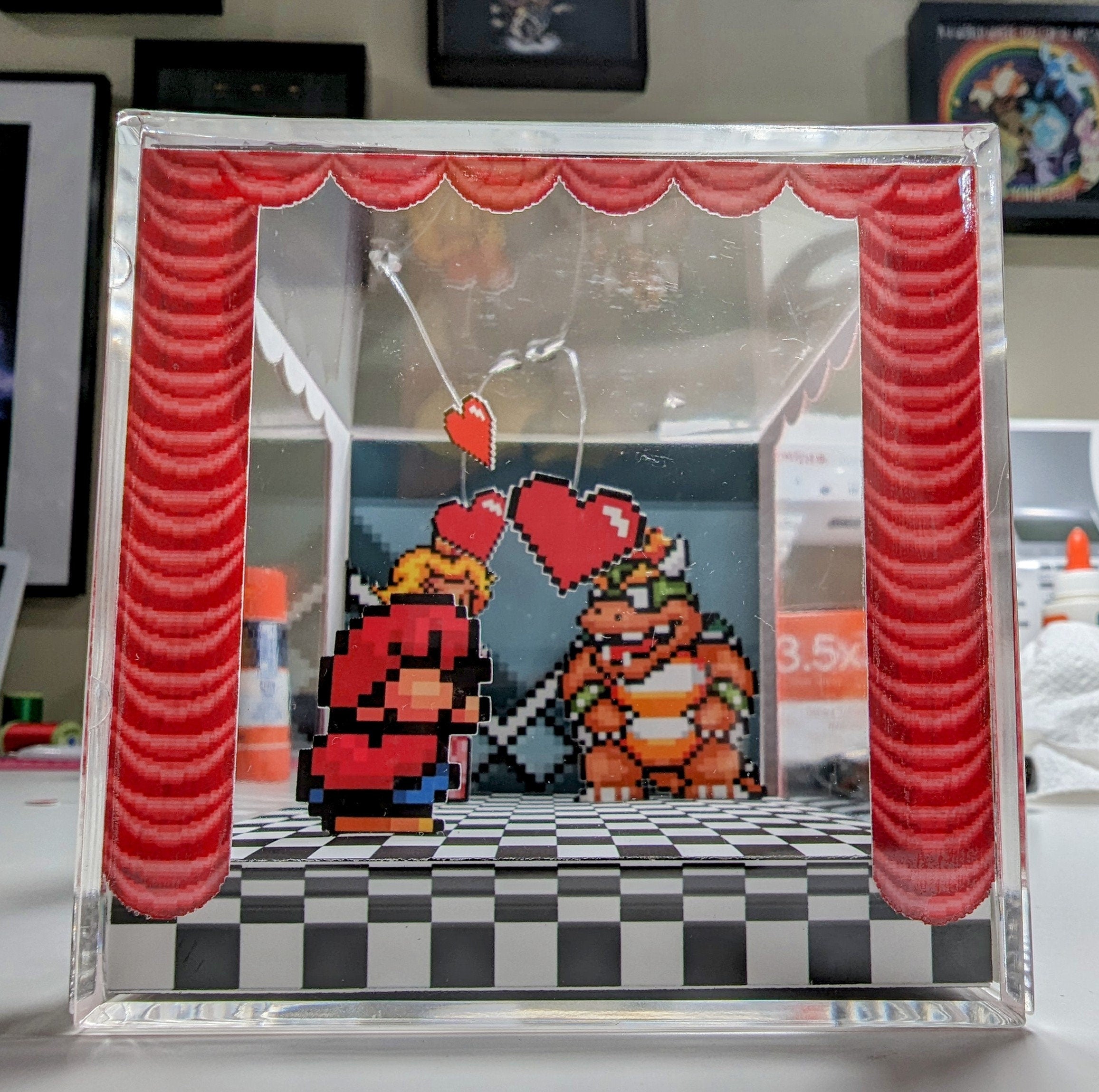 Super Mario World Diorama Cube - Curtain Call