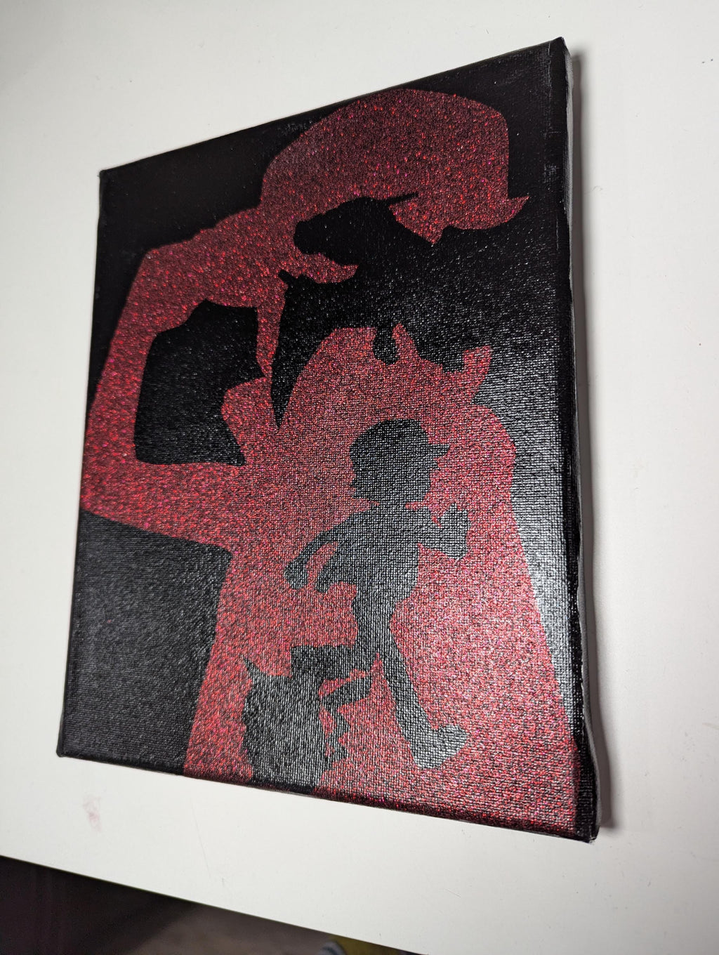 Pokemon Red inspired 8x10 canvas painting