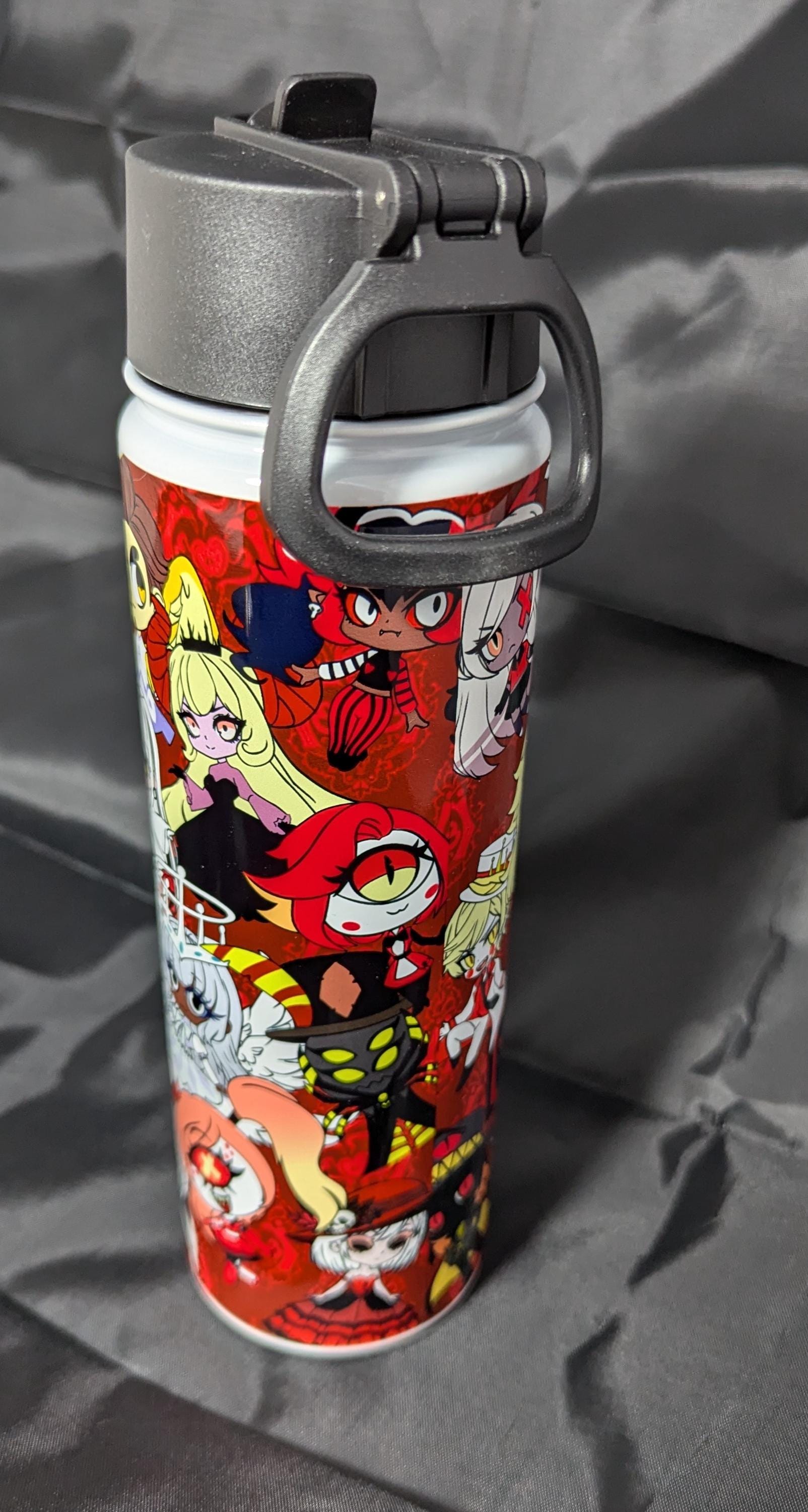22 Oz customizable water bottle inspired by Hazbin Hotel