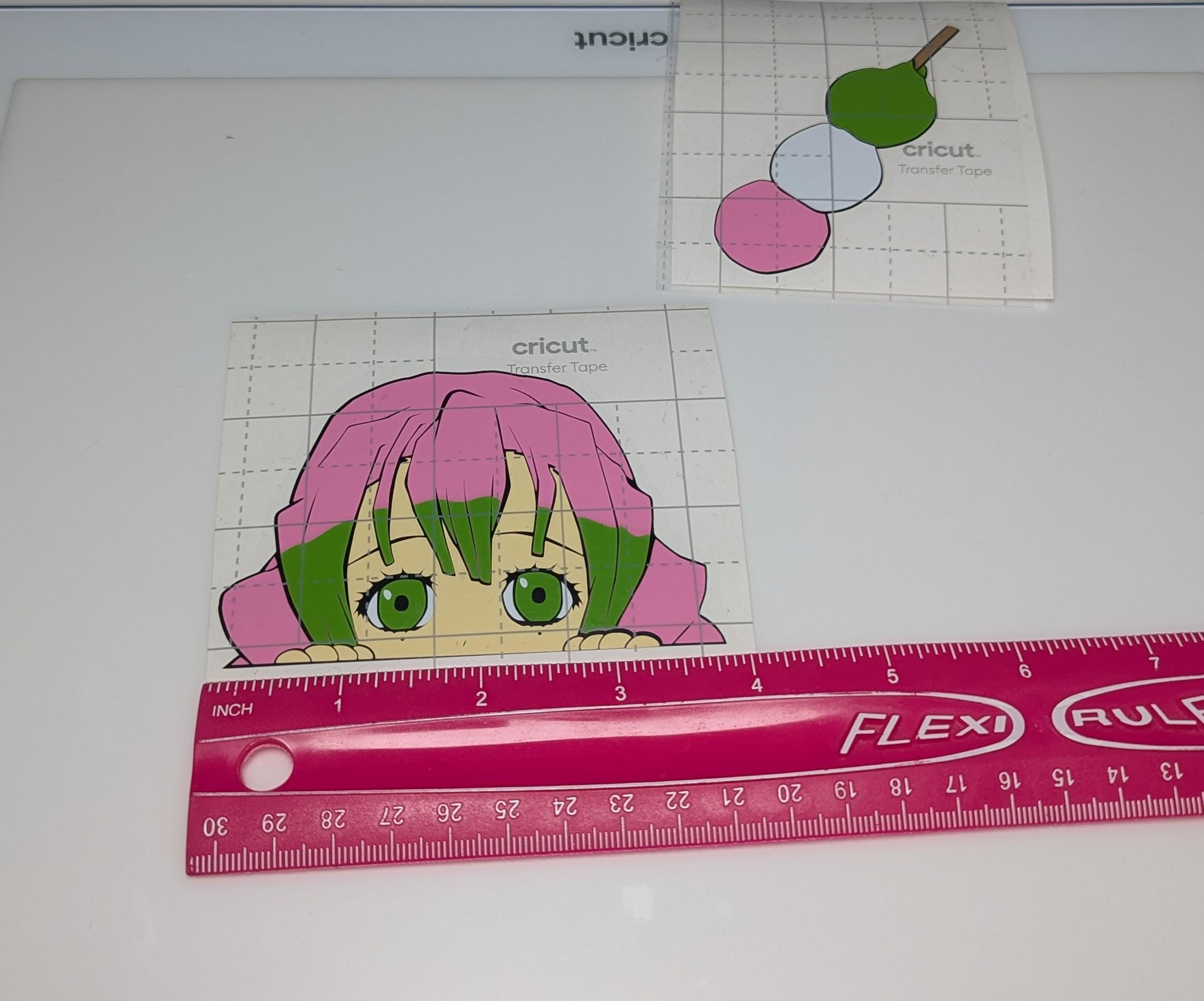 Hungry Demon Slayer Mitsuri Inspired Peeker Vehicle Decal in varying sizes