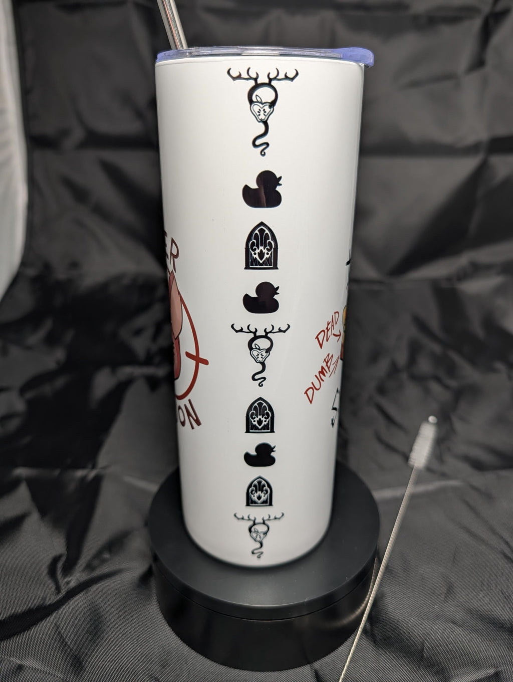 RadioApple Lucifer and Alastor Tumbler inspired by Hazbin Hotel