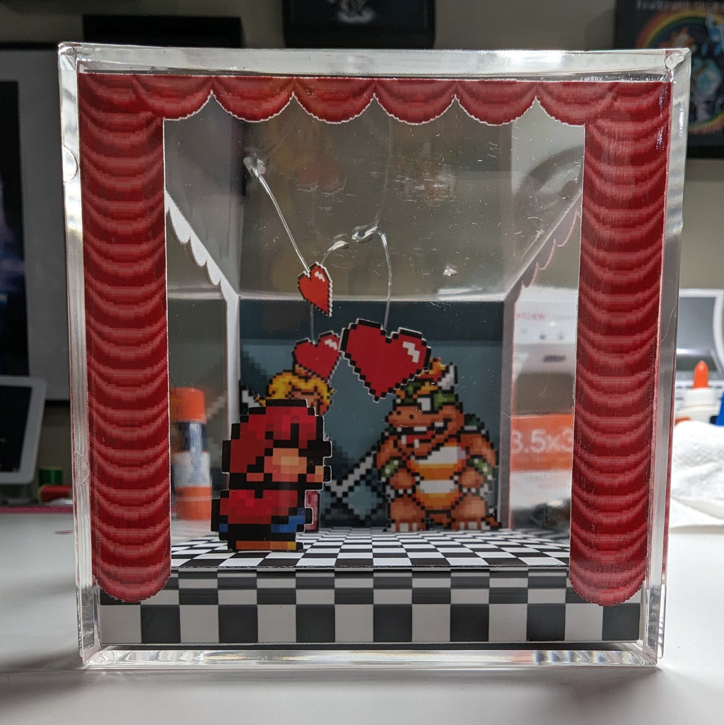 Super Mario World Diorama Cube - Curtain Call