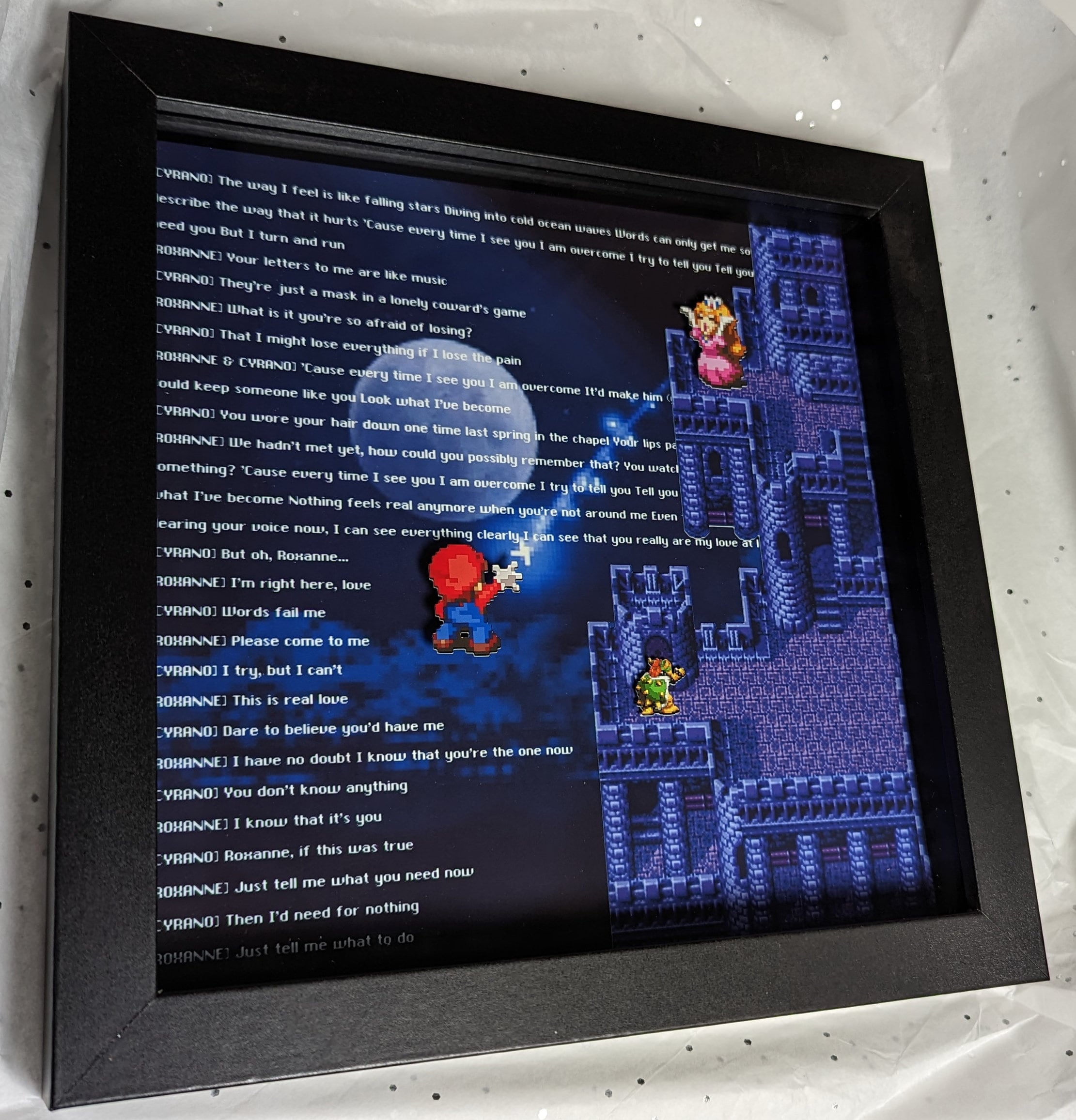 Overcome 16 Bit Style Bowser x Cyrano Inspired Layered Shadow Box