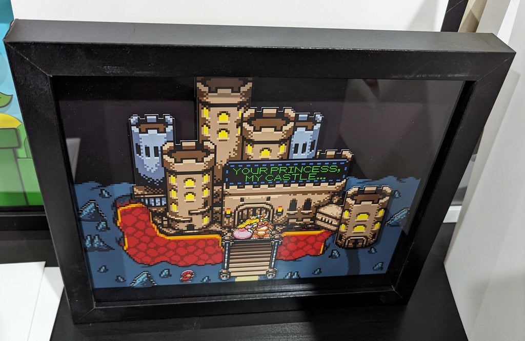 Your Princess, My Castle Super Mario Inspired Shadow Box