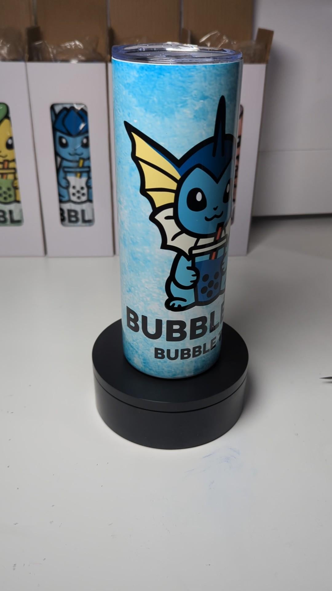 Bubbleon Vaporeon Pokemon Boba Bubble Tea Inspired Tumbler