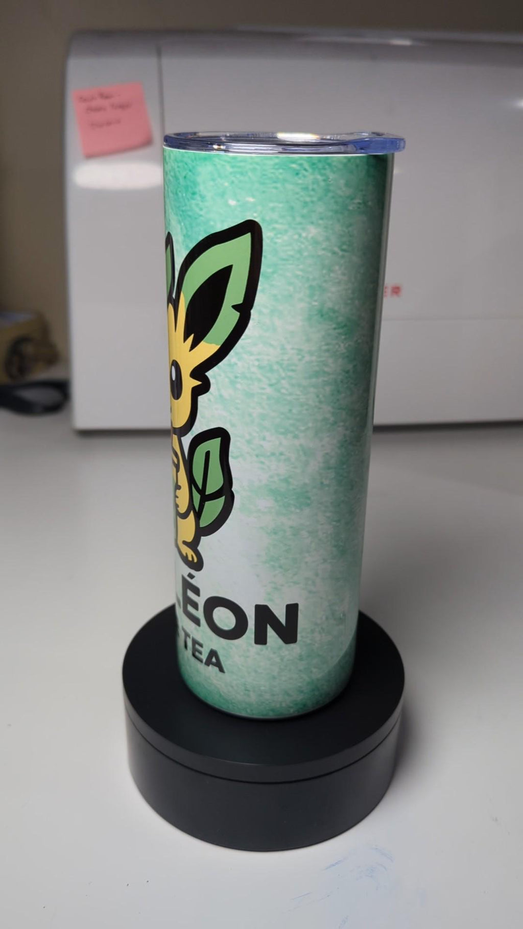 Bubbleon Leafeon Pokemon Boba Bubble Tea Inspired Tumbler