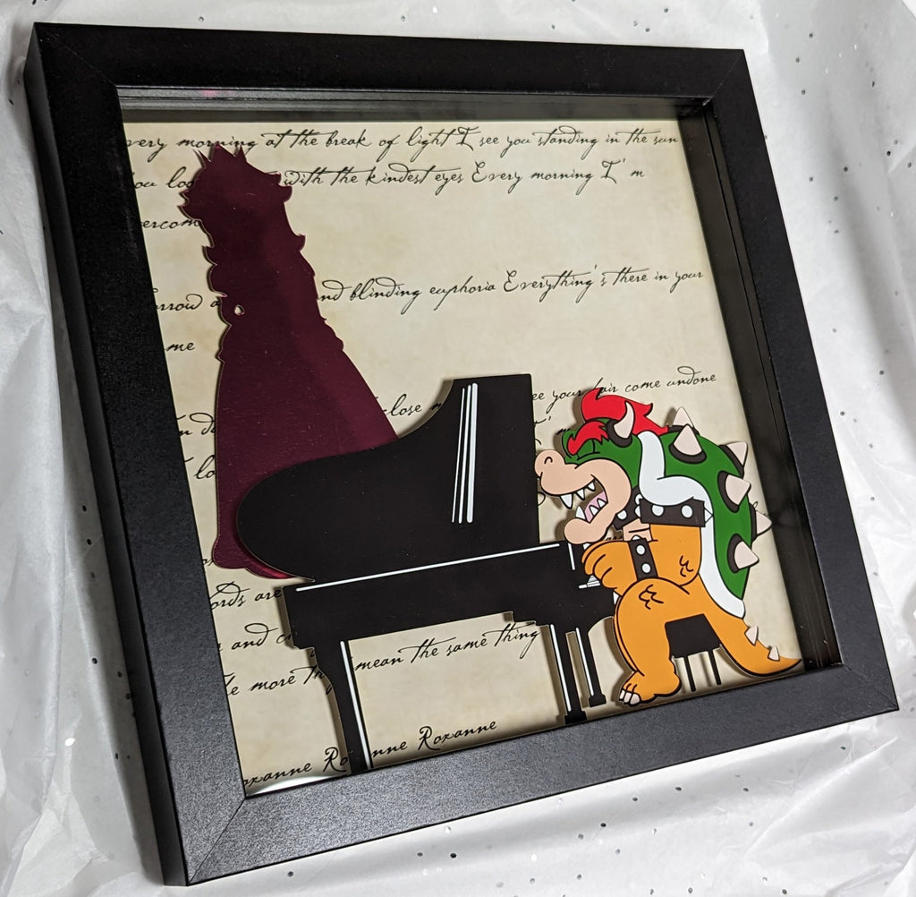 Your Name Vector Style Bowser x Cyrano Inspired Layered Shadow Box
