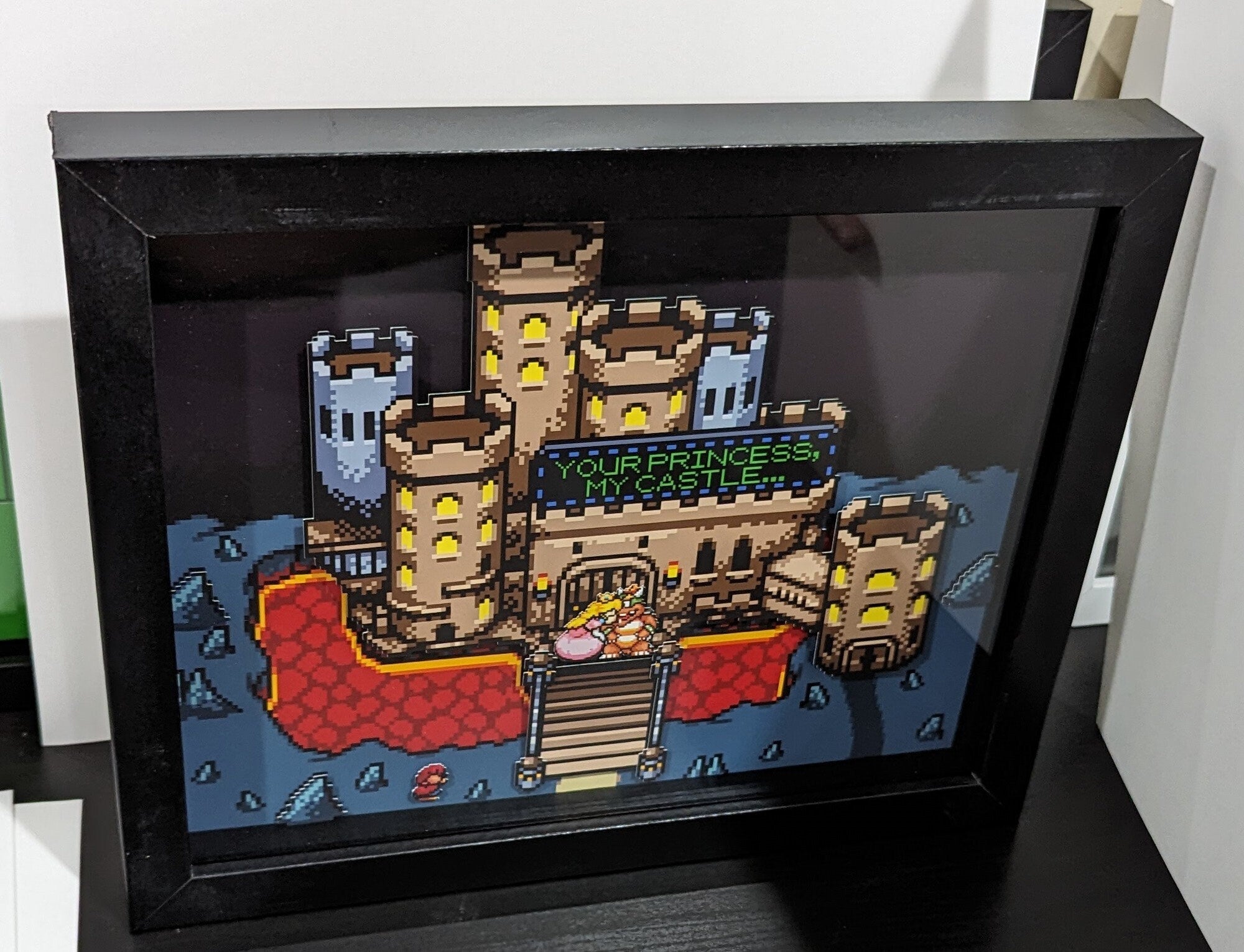 Your Princess, My Castle Super Mario Inspired Shadow Box
