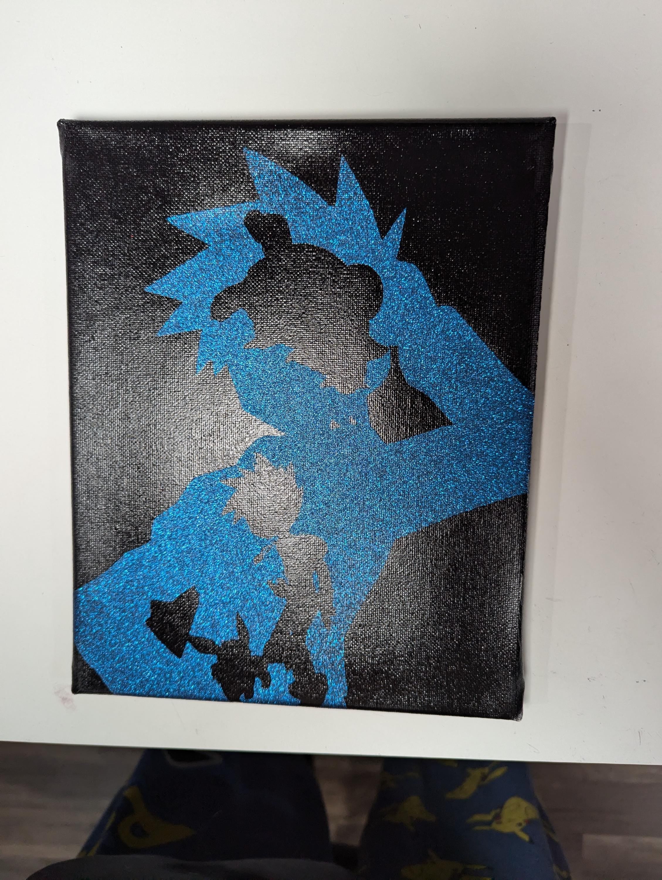 Pokemon Blue inspired 8x10 canvas painting