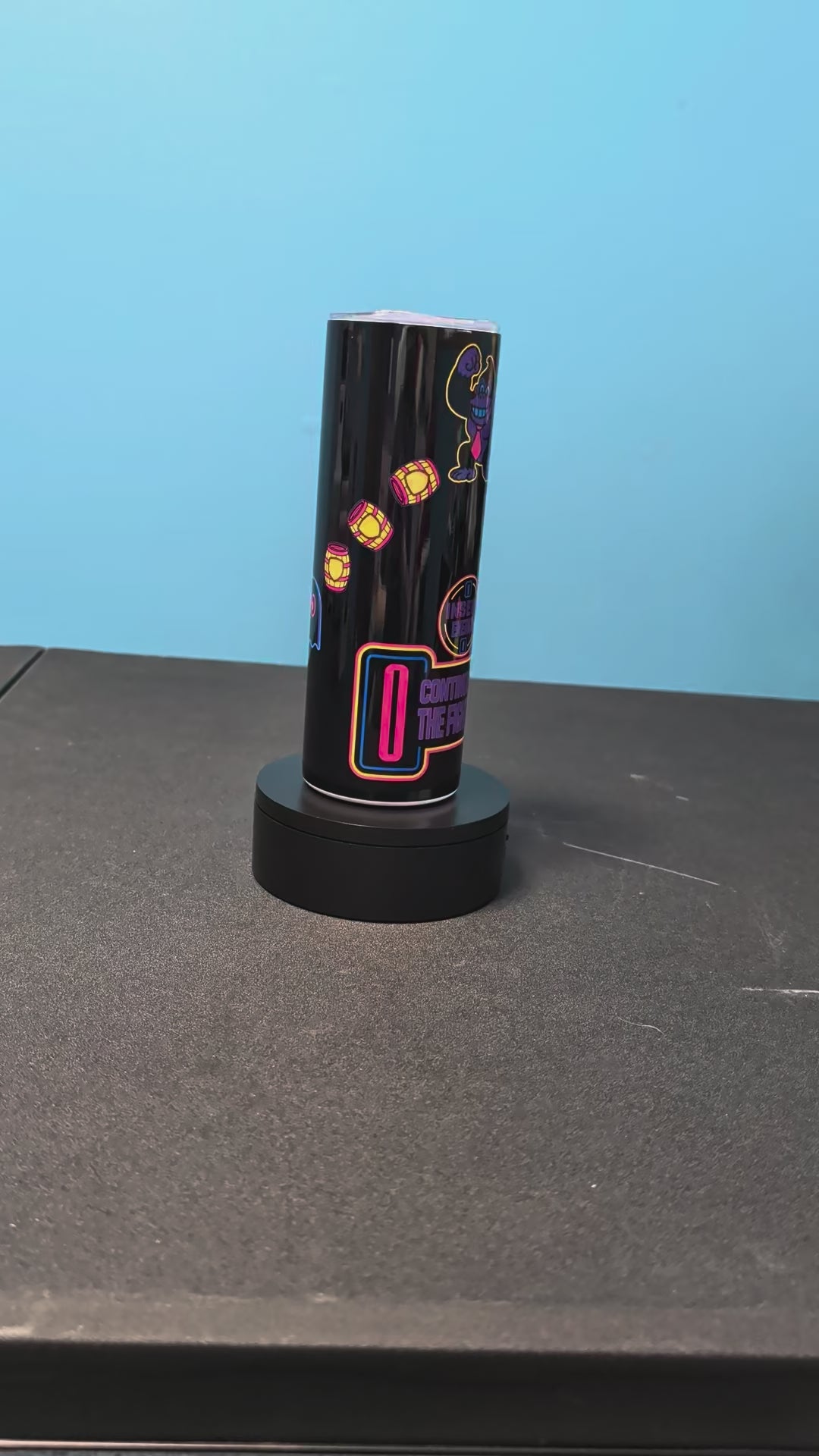 Arcade Rush old school arcade neon inspired tumbler